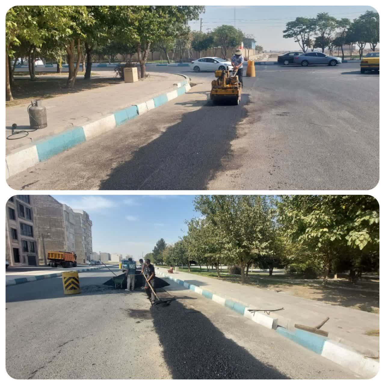 اجرای روکش آسفالت