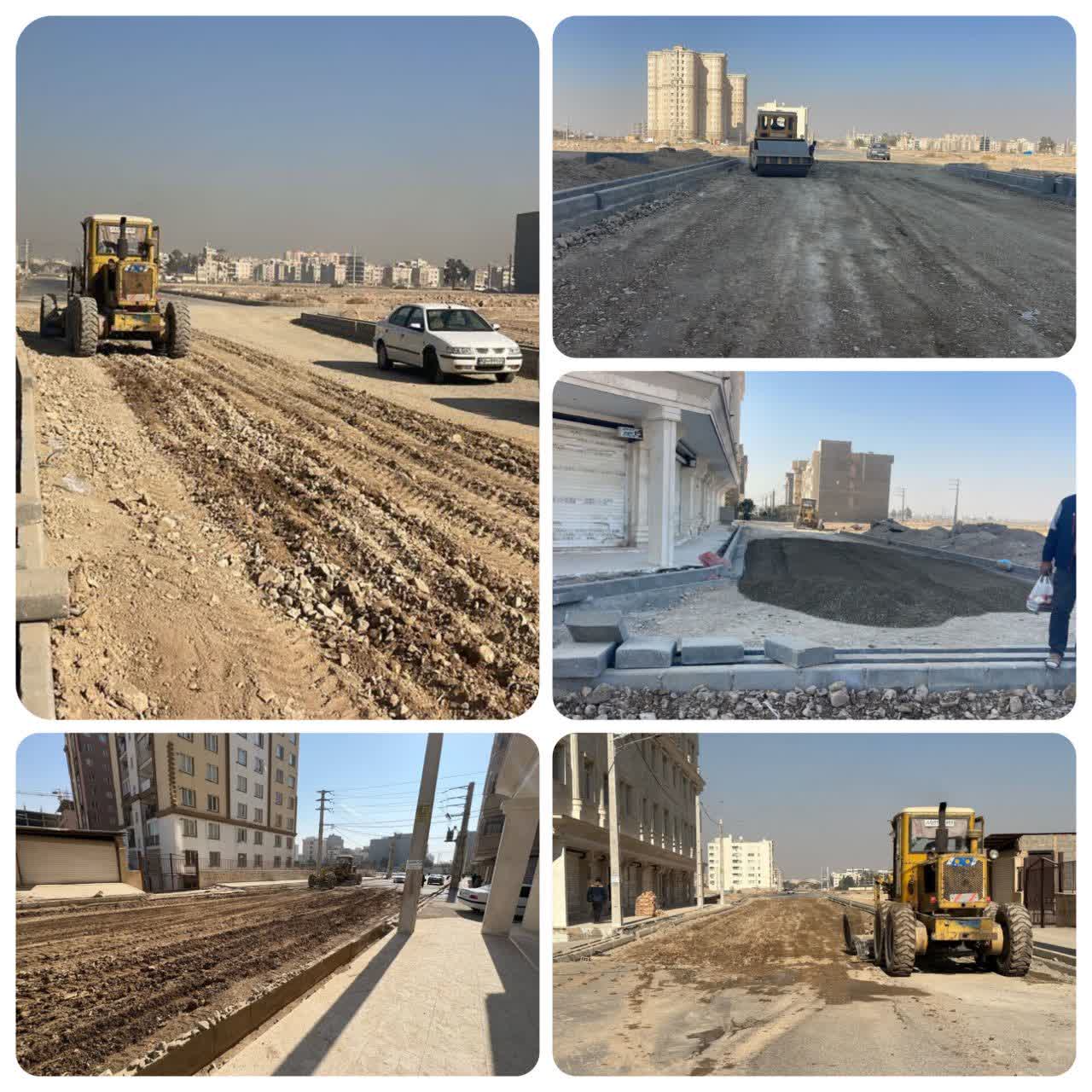 زیرسازی انتهای خیابان دانشمند