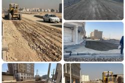 زیرسازی انتهای خیابان دانشمند